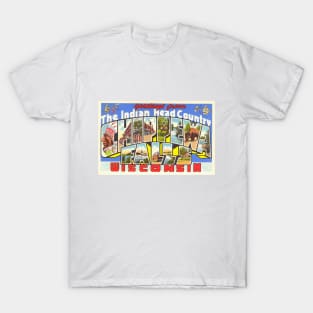 Greetings from Chippewa Falls Wisconsin - Vintage Large Letter Postcard T-Shirt